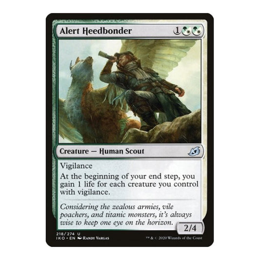 Alert Heedbonder (IKO) #218 Uncommon Ikoria: Lair of Behemoths Magic: The Gathering: 2020