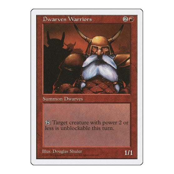 Dwarven Warriors (5ED) #222 Common (Lightly Played) Fifth Edition Magic: The Gathering: 1997
