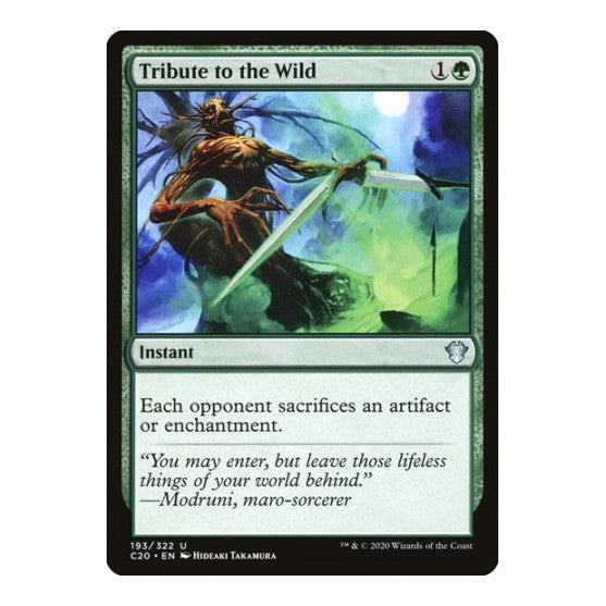 Tribute to the Wild (C20) #193 Uncommon (Lightly Played) Commander 2020 Magic: The Gathering: 2020