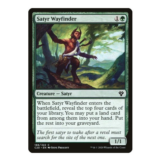 Satyr Wayfinder (C20) #188 Common (Lightly Played) Commander 2020 Magic: The Gathering: 2020