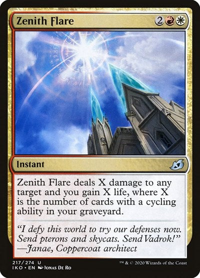 Zenith Flare (IKO) #217 Uncommon (Foil Lightly Played) Ikoria: Lair of Behemoths Magic: The Gathering: 2020