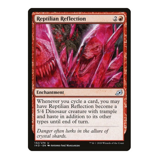 Reptilian Reflection (IKO) #132 Uncommon (Foil Lightly Played) Ikoria: Lair of Behemoths Magic: The Gathering: 2020