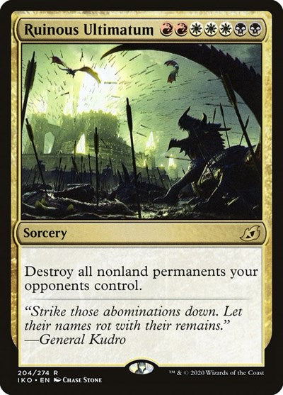 Ruinous Ultimatum (IKO) #204 Rare Ikoria: Lair of Behemoths Magic: The Gathering: 2020