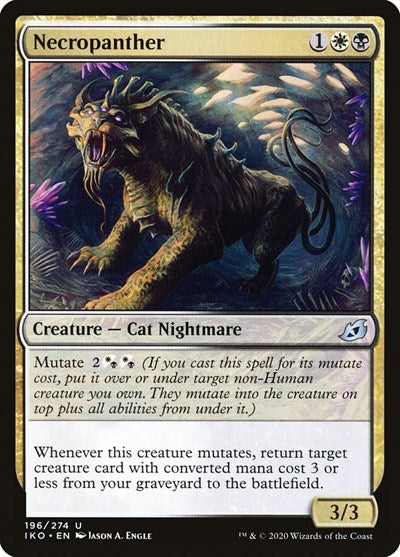 Necropanther (IKO) #196 Uncommon (Lightly Played) Ikoria: Lair of Behemoths Magic: The Gathering: 2020
