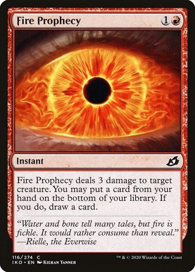 Fire Prophecy (IKO) #116 Common Ikoria: Lair of Behemoths Magic: The Gathering: 2020
