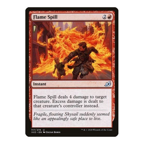 Flame Spill (IKO) #117 Uncommon (Foil Lightly Played) Ikoria: Lair of Behemoths Magic: The Gathering: 2020