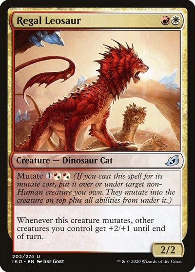 Regal Leosaur (IKO) #202 Uncommon (Foil Lightly Played) Ikoria: Lair of Behemoths Magic: 2020