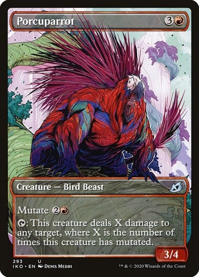 Porcuparrot Showcase (IKO) #293 Uncommon (Lightly Played) Ikoria: Lair of Behemoths Magic: The Gathering: 2020