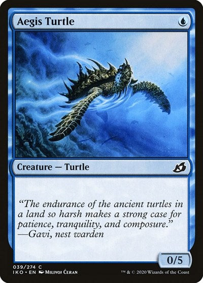 2020 Magic: Ikoria: Lair of Behemoths (IKO) - Aegis Turtle (#39, Common) (Foil, Lightly Played)