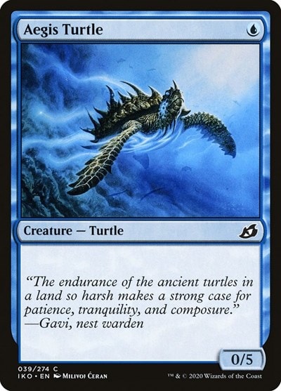 Aegis Turtle (IKO) #39 Common Ikoria: Lair of Behemoths Magic: The Gathering: 2020