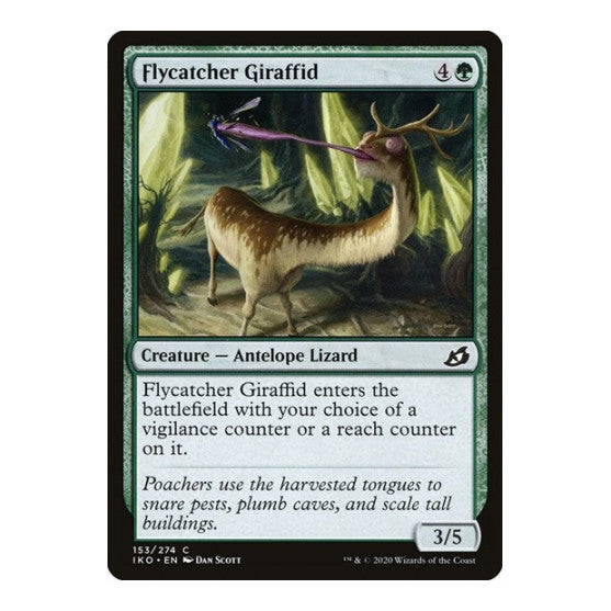 Flycatcher Giraffid (IKO) #153 Common Ikoria: Lair of Behemoths Magic: The Gathering: 2020