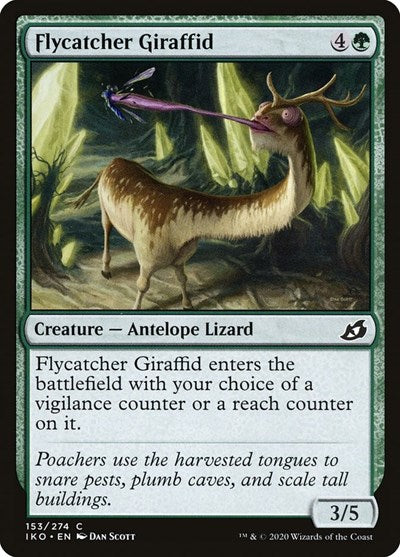 Flycatcher Giraffid (IKO) #153 Common (Foil Lightly Played) Ikoria: Lair of Behemoths Magic: The Gathering: 2020