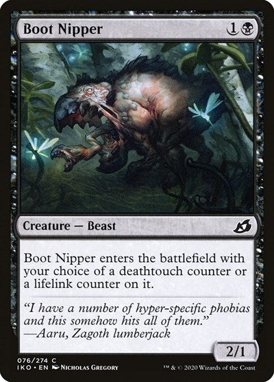 Boot Nipper (IKO) #76 Common (Foil Lightly Played) Ikoria: Lair of Behemoths Magic: The Gathering: 2020