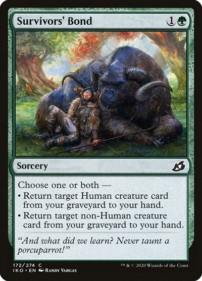 Survivors Bond (IKO) #172 Common (Foil Lightly Played) Ikoria: Lair of Behemoths Magic: The Gathering: 2020