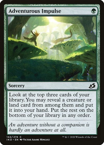 Adventurous Impulse (IKO) #142 Common (Foil Lightly Played) Ikoria: Lair of Behemoths Magic: The Gathering: 2020
