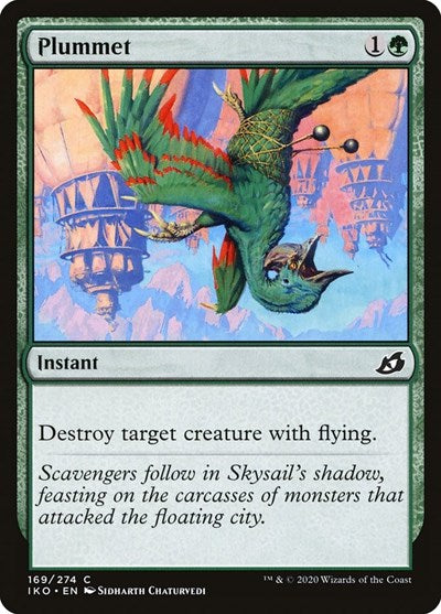 Plummet (IKO) #169 Common (Foil Lightly Played) Ikoria: Lair of Behemoths Magic: The Gathering: 2020