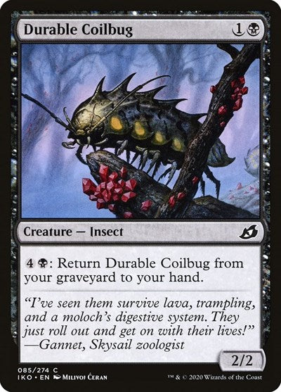 2020 Magic: Ikoria: Lair of Behemoths (IKO) - Durable Coilbug (#85, Common) (Foil, Lightly Played)