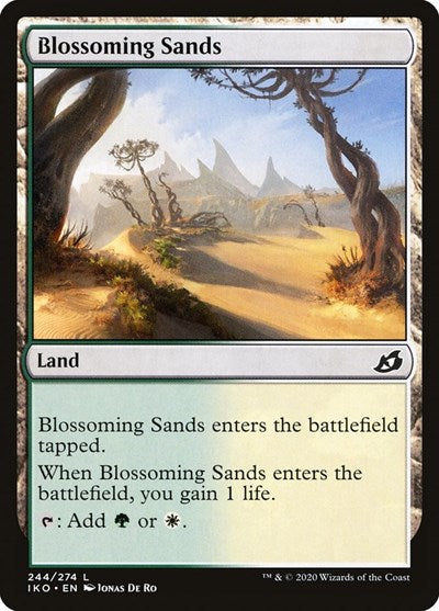 Blossoming Sands (IKO) #244 Land (Foil Lightly Played) Ikoria: Lair of Behemoths Magic: The Gathering: 2020
