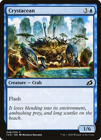 2020 Magic: Ikoria: Lair of Behemoths (IKO) - Crystacean (#46, Common) (Foil, Lightly Played)