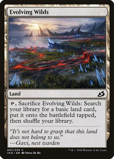 2020 Magic: Ikoria: Lair of Behemoths (IKO) - Evolving Wilds (#247, Common) (Foil, Lightly Played)
