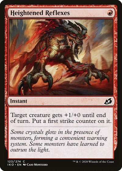 Heightened Reflexes (IKO) #123 Common (Foil Lightly Played) Ikoria: Lair of Behemoths Magic: The Gathering: 2020