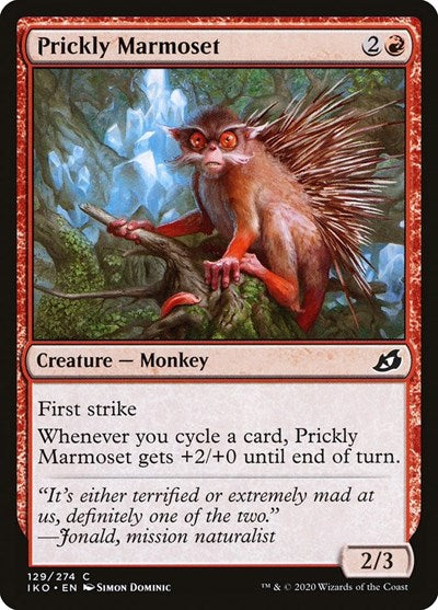 Prickly Marmoset (IKO) #129 Common (Foil Lightly Played) Ikoria: Lair of Behemoths Magic: The Gathering: 2020