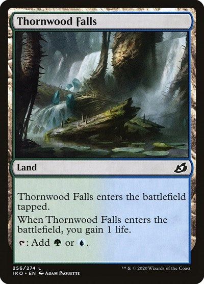 Thornwood Falls (IKO) #256 Land Ikoria: Lair of Behemoths Magic: The Gathering: 2020