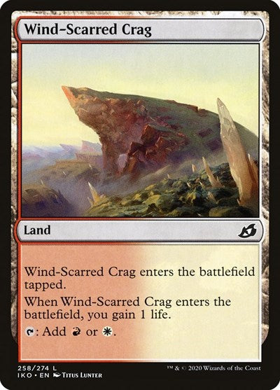 Wind Scarred Crag (IKO) #258 Land Ikoria: Lair of Behemoths Magic: The Gathering: 2020