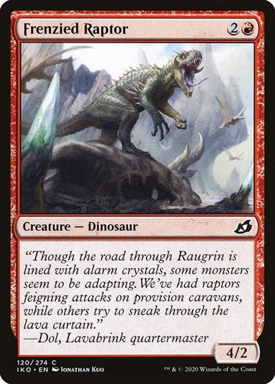Frenzied Raptor (IKO) #120 Common (Foil Lightly Played) Ikoria: Lair of Behemoths Magic: The Gathering: 2020