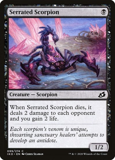 2020 Magic: Ikoria: Lair of Behemoths (IKO) - Serrated Scorpion (#99, Common)