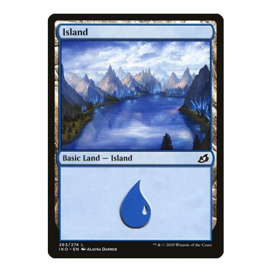 Island 263 (IKO) #263 Land (Foil Lightly Played) Ikoria: Lair of Behemoths Magic: The Gathering: 2020
