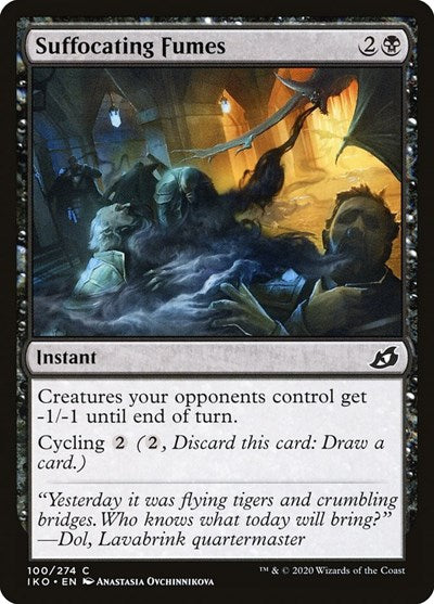 Suffocating Fumes (IKO) #100 Common (Lightly Played) Ikoria: Lair of Behemoths Magic: 2020