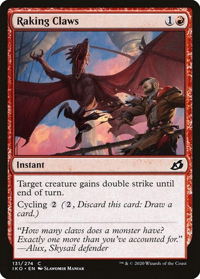 Raking Claws (IKO) #131 Common Ikoria: Lair of Behemoths Magic: The Gathering: 2020