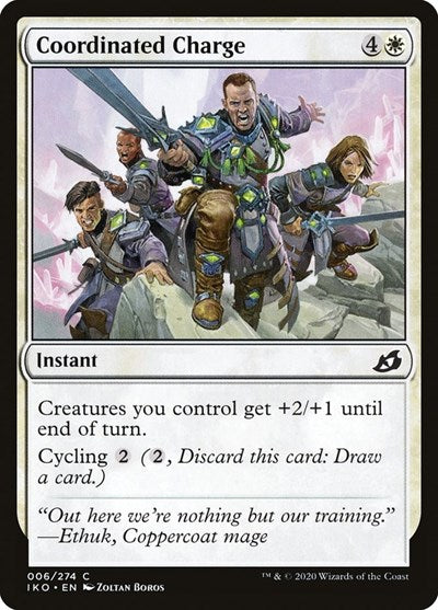 2020 Magic: Ikoria: Lair of Behemoths (IKO) - Coordinated Charge (#6, Common) (Foil, Lightly Played)