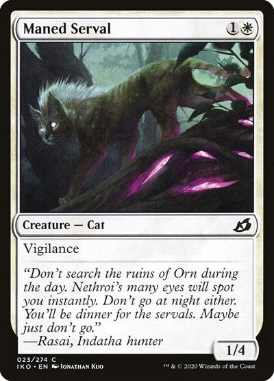 Maned Serval (IKO) #23 Common (Foil Lightly Played) Ikoria: Lair of Behemoths Magic: The Gathering: 2020