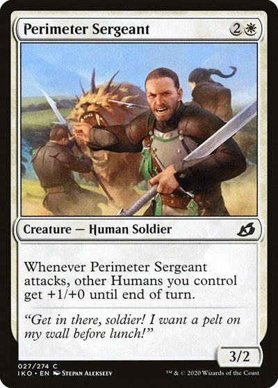 Perimeter Sergeant (IKO) #27 Common (Foil Lightly Played) Ikoria: Lair of Behemoths Magic: The Gathering: 2020