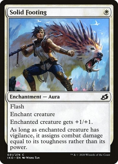Solid Footing (IKO) #31 Common (Foil Lightly Played) Ikoria: Lair of Behemoths Magic: The Gathering: 2020