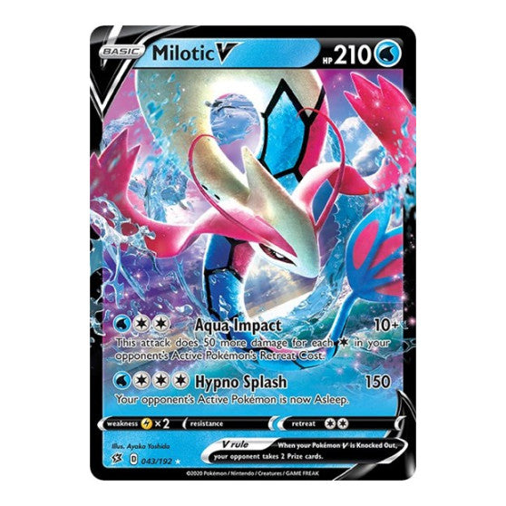 Milotic V (SWSH02) #043/192 Ultra Rare SWSH02: Rebel Clash Pokemon: 2020