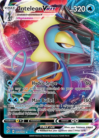 Inteleon VMAX (SWSH02) #050/192 Ultra Rare (Holofoil Near Mint) SWSH02: Rebel Clash Pokemon: 2020