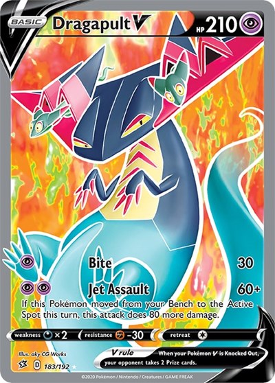 Dragapult V Full Art (SWSH02) #183/192 Ultra Rare (Holofoil Near Mint) SWSH02: Rebel Clash Pokemon: 2020