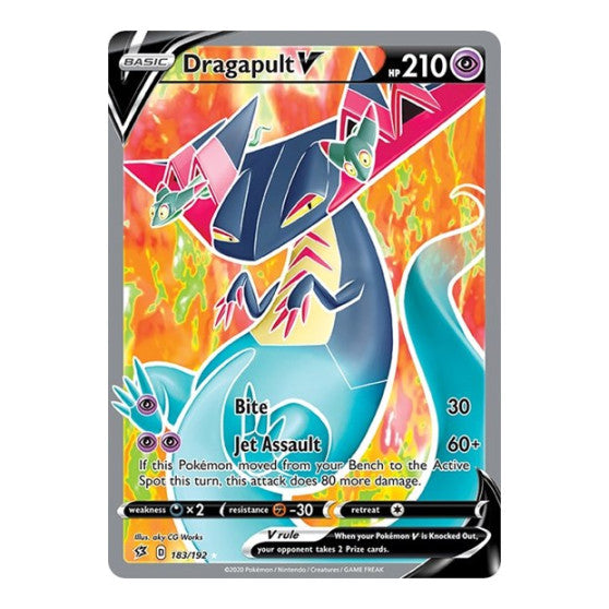 Dragapult V Full Art (SWSH02) #183/192 Ultra Rare (Holofoil Near Mint) SWSH02: Rebel Clash Pokemon: 2020