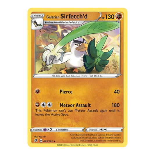 Galarian Sirfetch'd (SWSH02) #095/192 Holo Rare SWSH02: Rebel Clash Pokemon: 2020