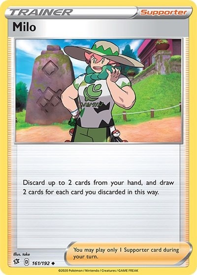Milo (SWSH02) #161/192 Uncommon (Moderately Played) SWSH02: Rebel Clash Pokemon: 2020