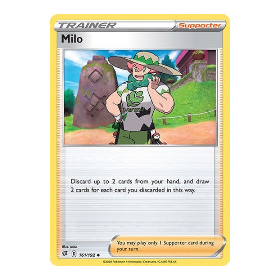 Milo (SWSH02) #161/192 Uncommon (Moderately Played) SWSH02: Rebel Clash Pokemon: 2020