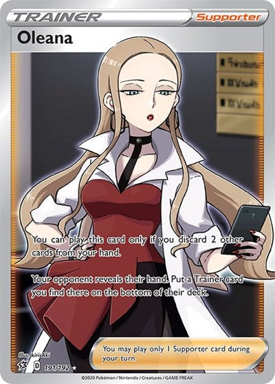 Oleana Full Art (SWSH02) #191/192 Ultra Rare (Holofoil Near Mint) SWSH02: Rebel Clash Pokemon: 2020