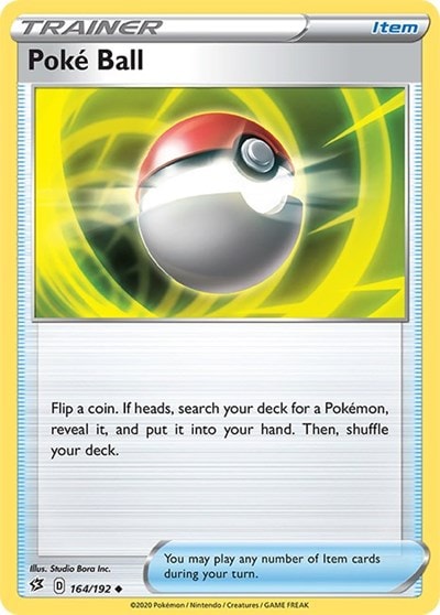 Poke Ball (SWSH02) #164/192 Uncommon (Moderately Played) SWSH02: Rebel Clash Pokemon: 2020