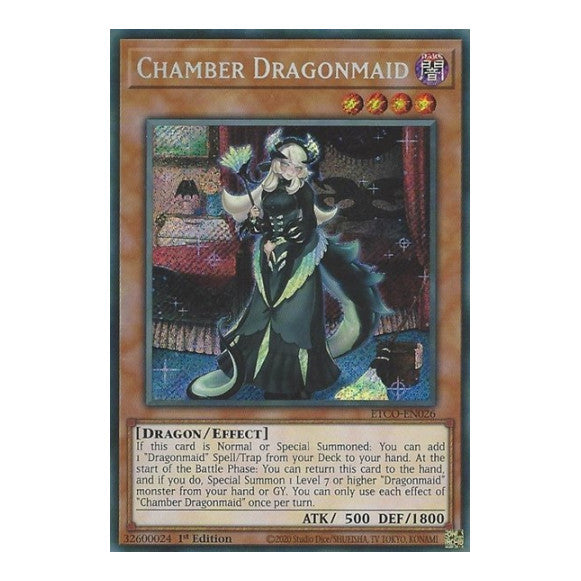 Chamber Dragonmaid (ETCO) #ETCO-EN026 Secret Rare Eternity Code YuGiOh: 2020