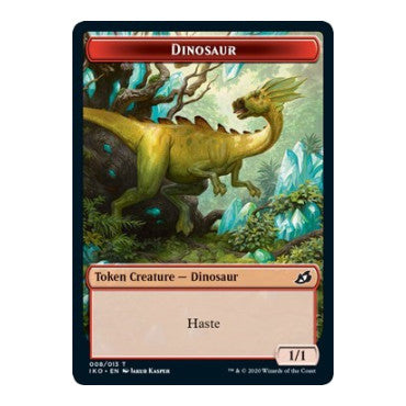 Dinosaur Token (IKO) #8 T (Lightly Played) Ikoria: Lair of Behemoths Magic: The Gathering: 2020