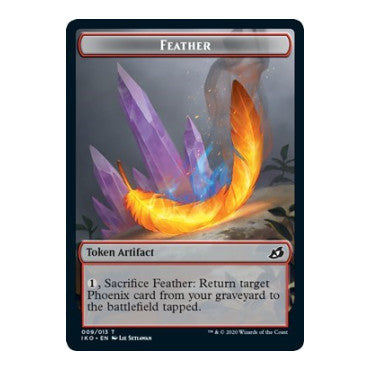 Feather Token (IKO) #9 T (Lightly Played) Ikoria: Lair of Behemoths Magic: The Gathering: 2020