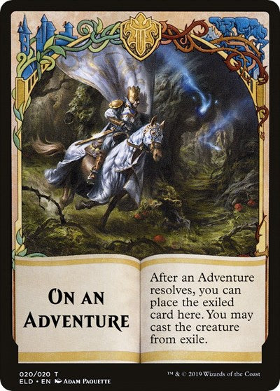 Emblem - On An Adventure // Spirit Double-Sided Token (Challenger 2020) (UMP) #20 // 1 Token (Lightly Played) Unique and Miscellaneous Promos Magic: The Gathering: 2026